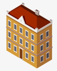 Residential Building With Red Roof Png Clipart - Building Png Clipart, Transparent Png, Transparent PNG