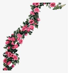 Artificial Flower Vine Rose Flower Rattan Vine Wedding - Vines With Flowers Png, Transparent Png, Transparent PNG