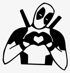 Silhouette, Super-heroes - Deadpool Silhouette, HD Png Download, Transparent PNG