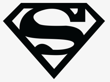Superhero Silhouette, Silhouette Vinyl, Superwoman - Superman Logo Black And White, HD Png Download, Transparent PNG