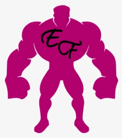 Pink,standing,muscle - Silhouette Superhero Png, Transparent Png, Transparent PNG