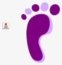 Purple Left Footprint Clip Art - Purple Baby Feet Clip Art, HD Png Download, Transparent PNG