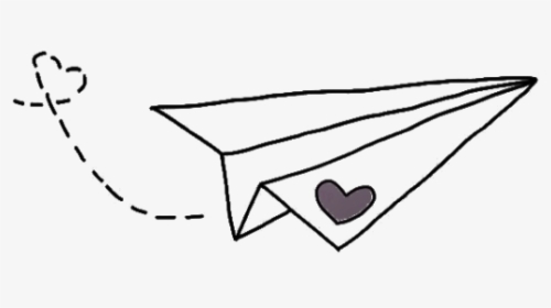 #fly #doodle #paper #plane #freetoedit #ftestickers - Paper Airplane Drawing No Background, HD Png Download, Transparent PNG