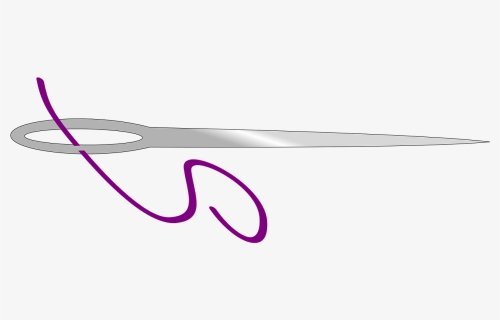 Transparent Sewing Png - Needle With Purple Thread, Png Download, Transparent PNG