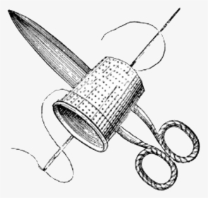 Thread Drawing Sewing Needle For Free Download - Sewing Clip Art, HD Png Download, Transparent PNG