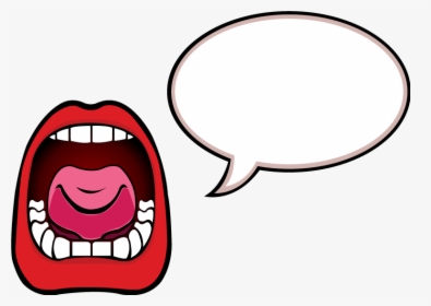 Lips Mouth With Speech - Speech Bubble, HD Png Download, Transparent PNG