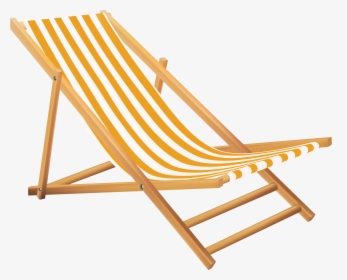 Yellow Beach Lounge Chair - Beach Chair Transparent Background, HD Png Download, Transparent PNG
