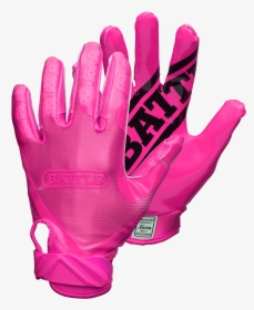 Pink Battle Football Gloves, HD Png Download, Transparent PNG