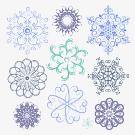 #snow #snowflakes #design #effects #blue #christmas - Font S Border, HD Png Download, Transparent PNG