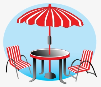 Beach, Umbrella, Chairs, Vacation, Red, Blue, Stripes - Animasi Teknik Kursi Kosong, HD Png Download, Transparent PNG