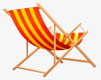 Wooden Chair Png -orange Beach Lounge Chair - Transparent Beach Chair Png, Png Download, Transparent PNG