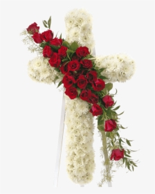 Cut Design,artificial Flower,christmas Family,interior - Cross Floral Arrangements, HD Png Download, Transparent PNG