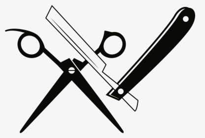 Transparent Scissors Clipart Png - Straight Razor Scissors Clip Art, Png Download, Transparent PNG