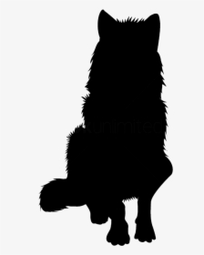 Sitting Dog Silhouette Png - Wolf Silhouette, Transparent Png, Transparent PNG