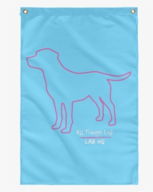 Dog Silhouette Pink Subwf Sublimated Wall Flag - Weimaraner, HD Png Download, Transparent PNG
