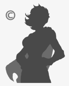 Silhouette Superhero Female, HD Png Download, Transparent PNG