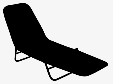 Beach Chair Silhouette Clip Arts - Draw A Pool Chair, HD Png Download, Transparent PNG
