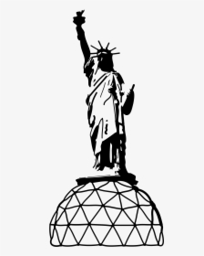 Statue Of Liberty Line Art - Illustration, HD Png Download, Transparent PNG