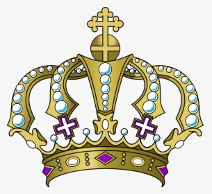 Gold Royal Crown Clipart - Purple And Gold Crown Png, Transparent Png, Transparent PNG