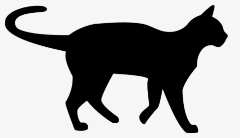 Black Cat Silhouette - Silhouette Cat Transparent Background, HD Png Download, Transparent PNG
