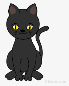 Black Cat Cute Clipart Free Picture Transparent Png - Cute Black Cat Clip Art, Png Download, Transparent PNG
