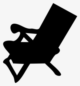 Sunbed, Deck-chair, Beach, Summer, Relax, Silhouette - Beach Chair Clipart Black And White, HD Png Download, Transparent PNG