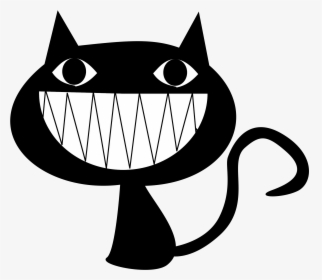 Cat Smile Medium 600pixel Clipart, Vector Clip Art - Black Cat Png Cartoon, Transparent Png, Transparent PNG