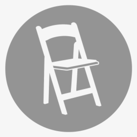 Tables And Chairs Png Web Icons - Folding Resin White W White Padded Seat, Transparent Png, Transparent PNG