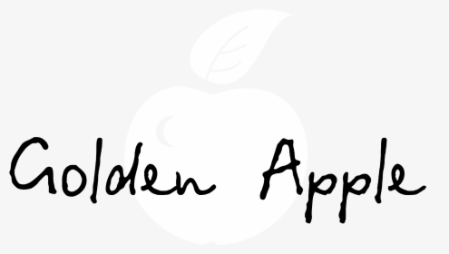 Golden Apple Logo Black And White - Apple, HD Png Download, Transparent PNG