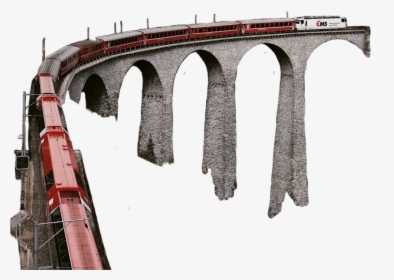 Transparent Stone Bridge Png - Train With Bridge Png, Png Download, Transparent PNG