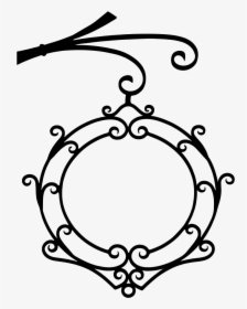 Vintage Wrought Iron Flourish Silhouette - Uithangbord Schaap, HD Png Download, Transparent PNG