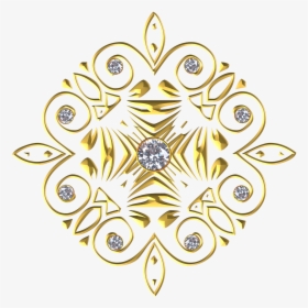 Gold Gem Ornament Free Picture - Gold Flourish Png, Transparent Png, Transparent PNG