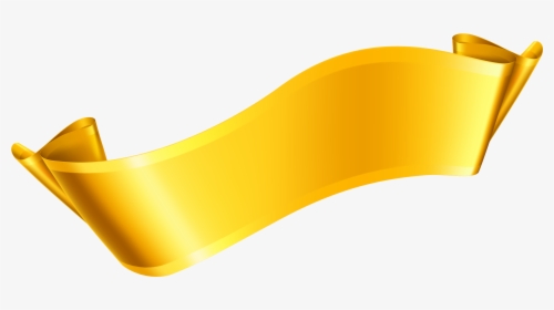 Yellow Ribbon Png - Vector Gold Ribbon Banner, Transparent Png, Transparent PNG