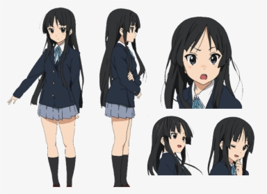Mio Akiyama Name Icon - Anime Side View Whole Body, HD Png Download ,  Transparent Png Image - PNGitem