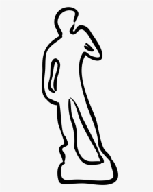 David Statue Hand Drawn Outline - Statue Of David Clipart, HD Png Download, Transparent PNG