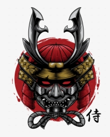 Clip Art Skeleton Samurai - Samurai Head Png, Transparent Png, Transparent PNG