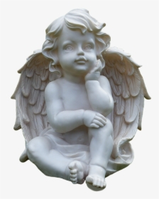 Lawn-ornament - Angel Cherub Statue Png, Transparent Png, Transparent PNG