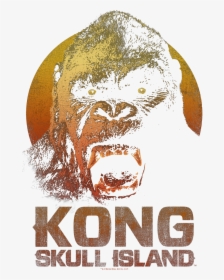 King Kong Kong Men S Long Sleeve T-shirt - Kong Skull Island Title, HD Png Download, Transparent PNG