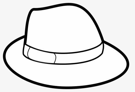 Fedora Clipart Black And White - Hat Black And White Clip Art, HD Png Download, Transparent PNG
