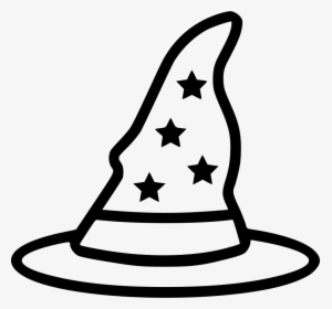Wizard Hat - Wizard Hat Black And White, HD Png Download, Transparent PNG