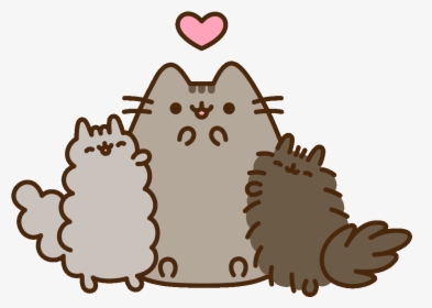 Cat Family Love Sticker By Pusheen Clipart , Png Download - Pusheen Pip And Stormy, Transparent Png, Transparent PNG