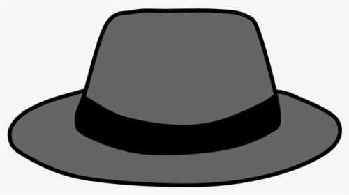 Hat, Fedora, Gray, Black Band - Fedora, HD Png Download, Transparent PNG