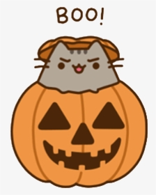 Gif Jack O Lantern Pusheen Pumpkin Cat - Pusheen Pumpkin, HD Png Download, Transparent PNG