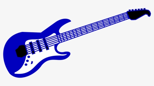 Guitar, Electric, Black, Blue - Rock And Roll Guitar Png, Transparent Png, Transparent PNG