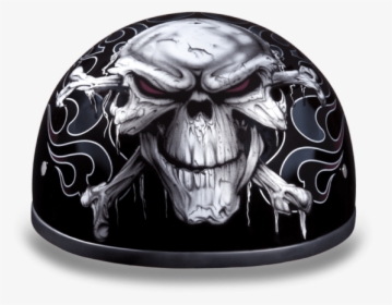 Daytona Mens Skull And Crossbones Dot Skull Cap Motorcycle - Skull And Crossbones, HD Png Download, Transparent PNG