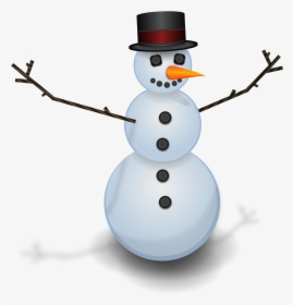 Snow Man With Hat Clip Arts - رجل الثلج Png, Transparent Png, Transparent PNG