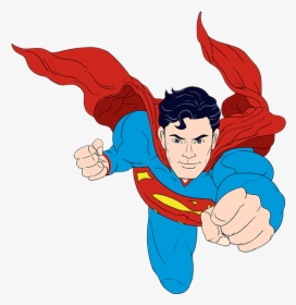 Cartoon Superman Free Png Image - Easy Superman Drawing, Transparent Png, Transparent PNG