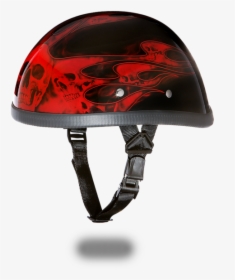 Eagle W/ Skull Flames Red Daytona Helmets - Motorcycle Helmet, HD Png Download, Transparent PNG