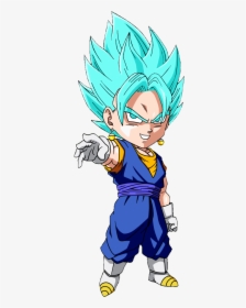Goku - Super Saiyan Blue Vegito Chibi, HD Png Download, Transparent PNG