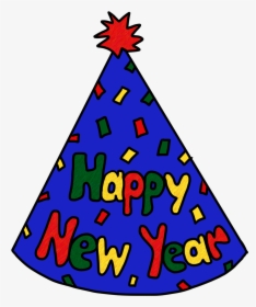 Party Hat New Year S Eve New Year S Day Clip Art - Happy New Year Party Hat, HD Png Download, Transparent PNG